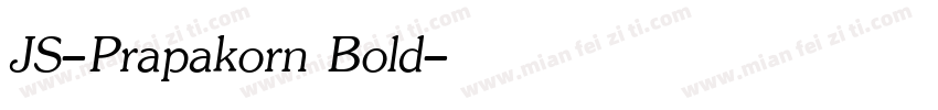 JS-Prapakorn Bold字体转换